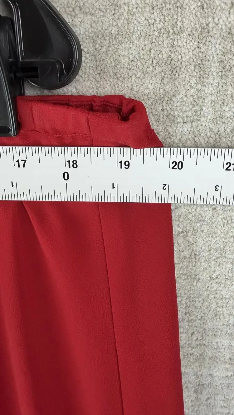 Dana Kay Skirt Suit Womens 18W Red 2 Piece Lined Chiffon Relaxed Formal